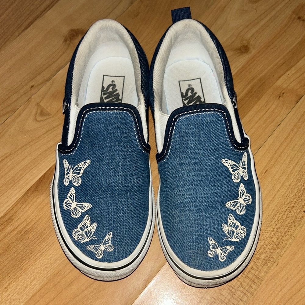 Vans Kids Blue Butterfly Sneakers